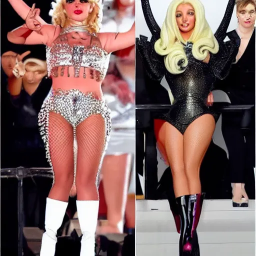 Image similar to britney vs lady gaga