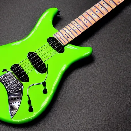 Image similar to an electric guitar entirely made out of slime