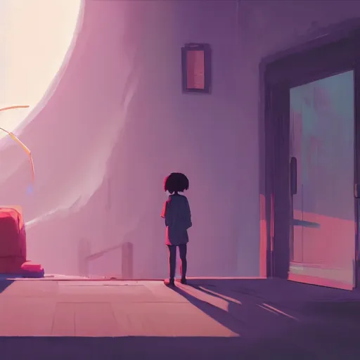 Image similar to but i know some day i'll make it out of here, even if it takes all night or a hundred years, cory loftis, james gilleard, atey ghailan, makoto shinkai, goro fujita, studio ghibli, rim light, exquisite lighting, clear focus, very coherent, plain background
