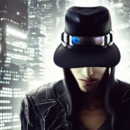 Image similar to a hat from the future, cyberpunk, highly detailed, epic lighting, hyper photorealism, 8 k