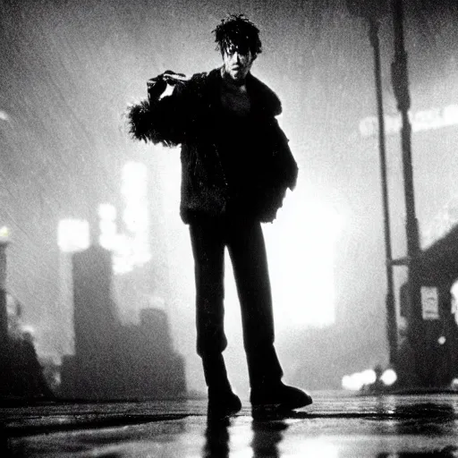 Image similar to tom waits in blade runner