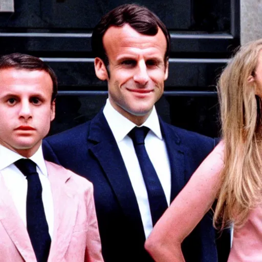 Image similar to Emmanuel Macron daughters in American Psycho (1999)