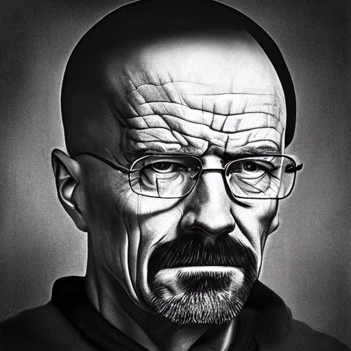Prompt: portrait of Walter White as Satan in the style of Lee Jeffries, award-winning, detailed, 82 mm sigma art, close up