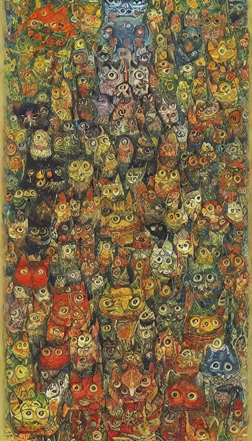 Prompt: The end of an organism, by Louis Wain