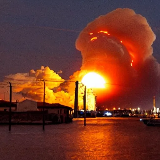 Image similar to a nuke explosion in chioggia