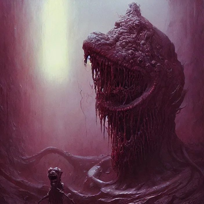 Prompt: 4k eldritch horror monster, art by greg rutkowski, art by zdzisław Beksiński