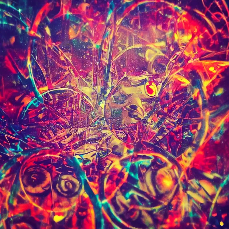 Image similar to double exposure of dally life, symbols of live, explosion, cyber mushroom city, love is the most relevant theme, love is infinity, love is begin of all, 8 k resolution, artistic mode, artistic, trending on instagram, long exposure, love art, serious, fantasy and dreams vibes, mushrooms style and macro style, colorful picture