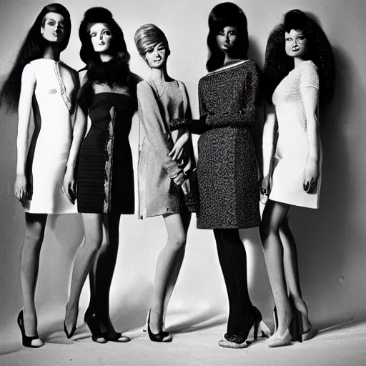 1 9 6 9 big hair day fashion models in new york | Stable Diffusion ...