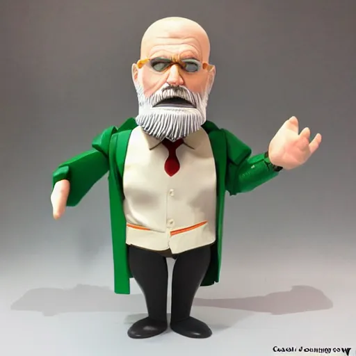 Image similar to carl jung cosplay sigmund freud, stop motion vinyl action figure, plastic, toy, butcher billy style