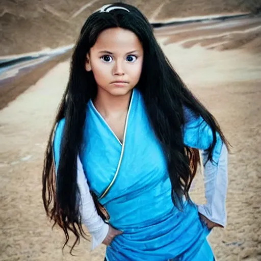 Image similar to photo of real life Katara from Avatar