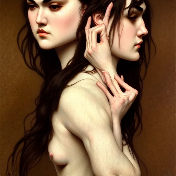 Image similar to ancient queen sasha grey, symetrical, diffuse lighting, fantasy, intricate, elegant, highly detailed, lifelike, photorealistic, digital painting, artstation, illustration, concept art, 4 k, smooth, sharp focus, art by john collier and albert aublet and krenz cushart and artem demura and alphonse mucha