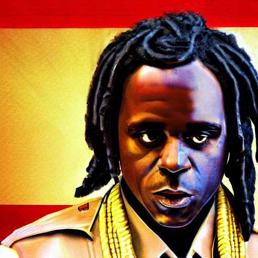 Image similar to chief keef as a police officer digital art very detailed 4 k detailed super realistic