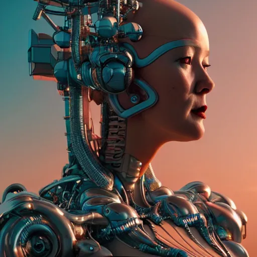 Prompt: a beautiful highly detailed futuristic mechanical lady, seductive confident pose, art by geof darrow, cyberpunk, featured on artstation, 4 k, octane render