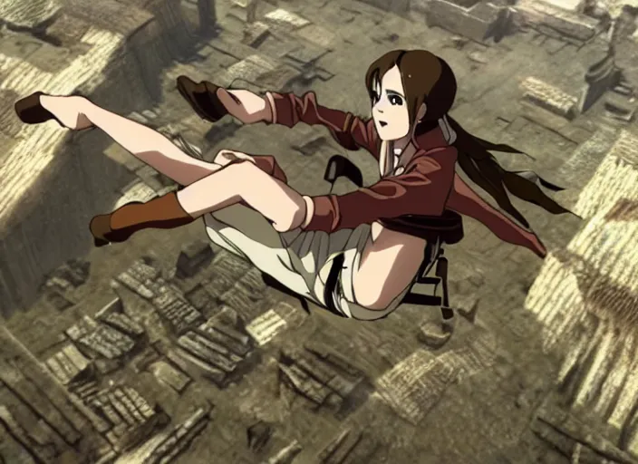 emma watson in attack on titan ( tv ), anime by wit, Stable Diffusion