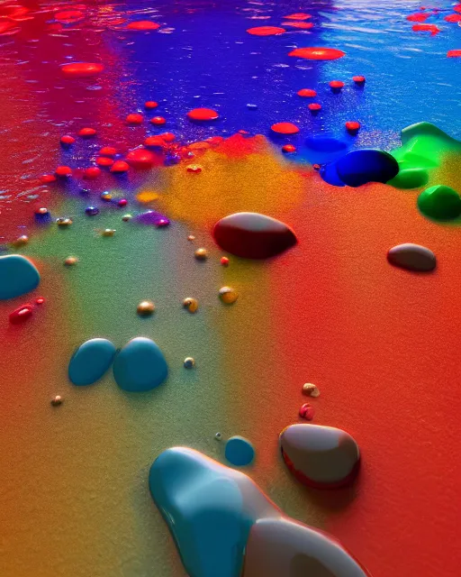 Prompt: color pigments spread out in water, dream, unreal 5, trending on artstation