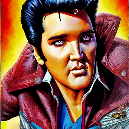 Image similar to Elvis in middle Earth by Joe Jusko