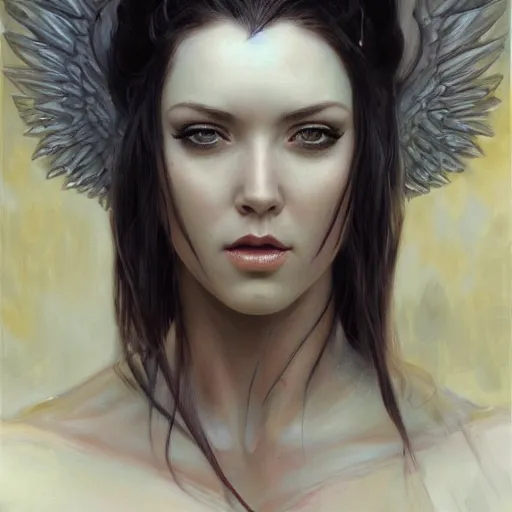 Image similar to angelawhite as a realistic fantasy knight, closeup portrait art by donato giancola and greg rutkowski, digital art, trending on artstation, symmetry!!