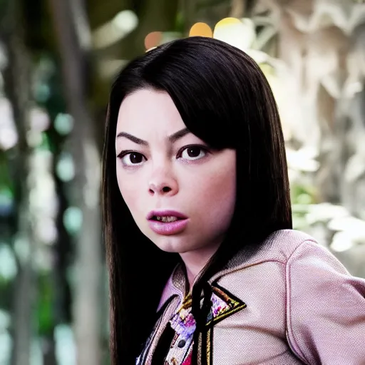 Image similar to Miranda Cosgrove as Meilin Lee in disney turning red live action, 8k full HD photo, cinematic lighting, anatomically correct, oscar award winning, action filled, correct eye placement,