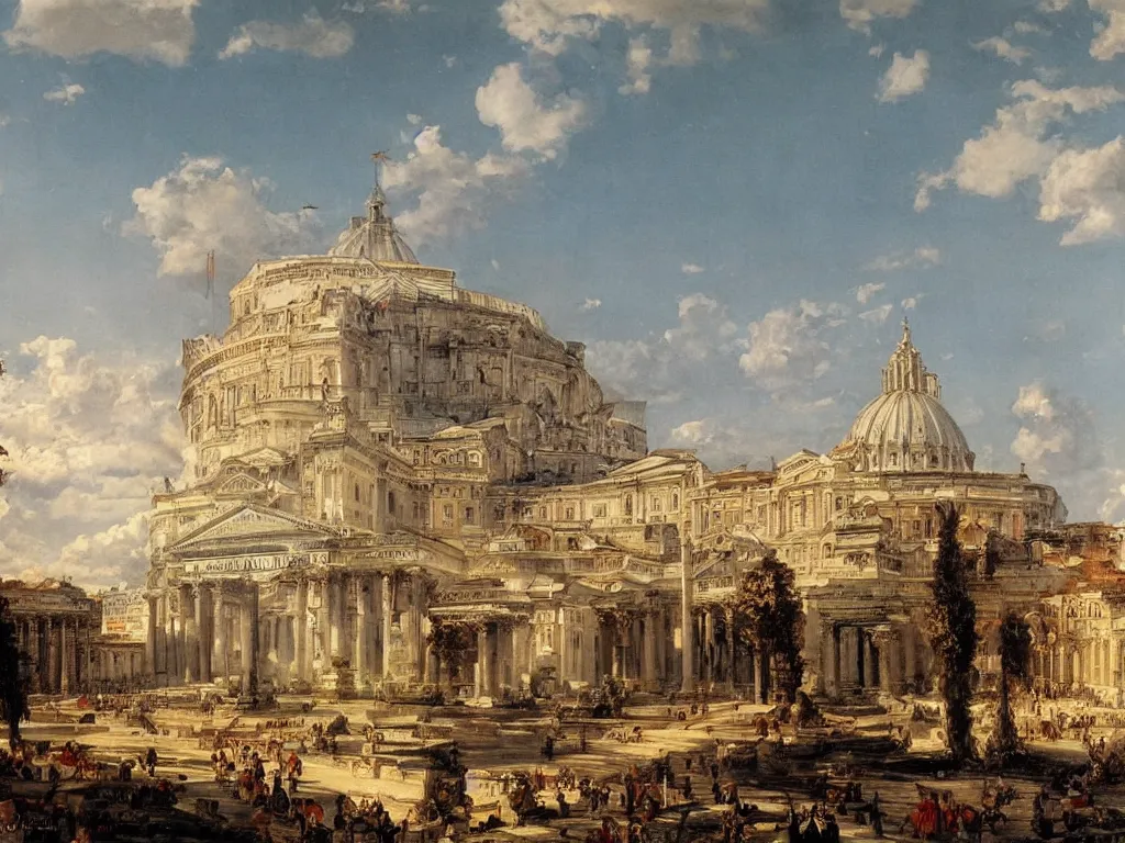 Image similar to vision of rome by adolf hiremy hirschl