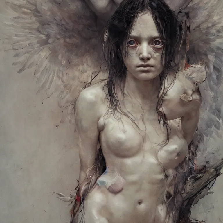 Image similar to angel, 3 d render, esao andrews, jenny saville, surrealism, dark art by james jean, greg rutkowski