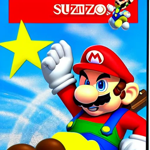 Image similar to Mario with gun on the cover of Super Mario Warzone, Nintendo DS, 2005, cover art