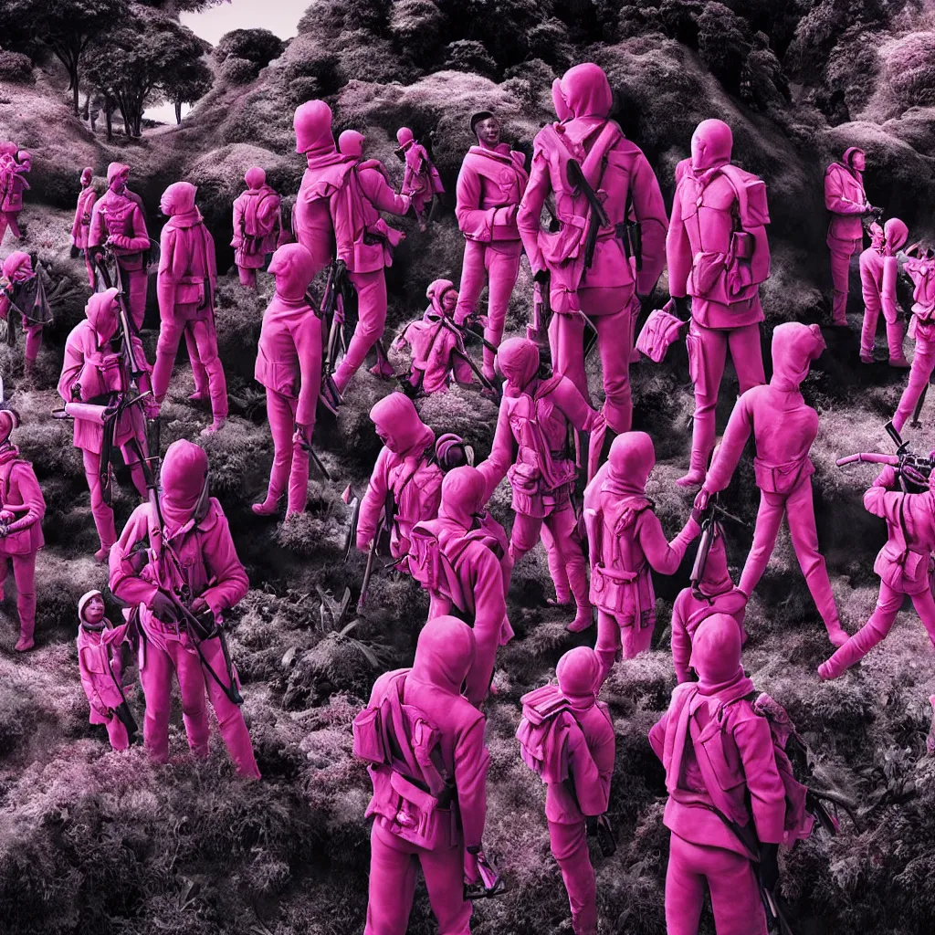 Image similar to advertising campaign by richard mosse