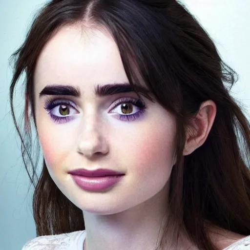 Image similar to a combination of Krysten Ritten and Lily Collins