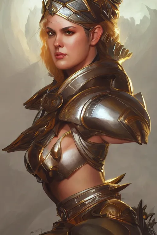 Image similar to amazon valkyrie athena, d & d, fantasy, portrait, highly detailed, headshot, digital painting, trending on artstation, concept art, sharp focus, illustration, art by artgerm and greg rutkowski and magali villeneuve