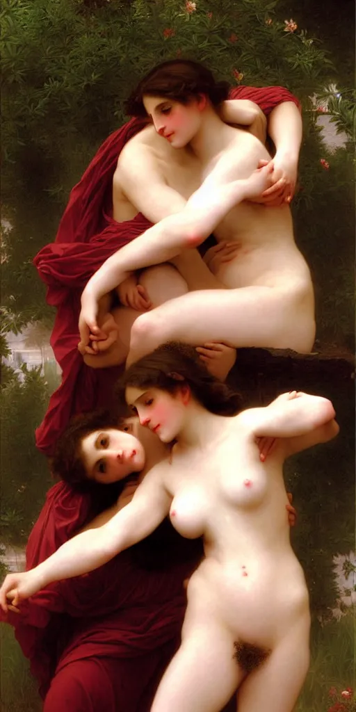 Image similar to an unexpected love, digital art, painted by bouguereau, very detailed, smooth, 4k masterpiece