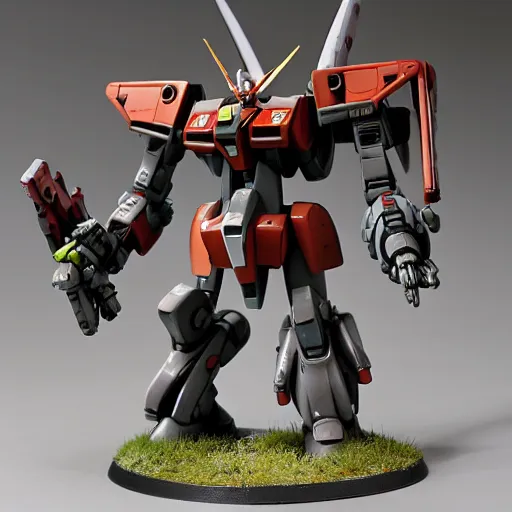 Image similar to Gundam Frankenmech, painted Battletech miniature