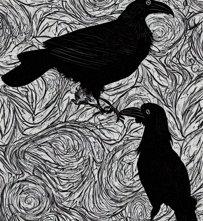 Image similar to the raven bird, trending on artstation, junji ito 4 k