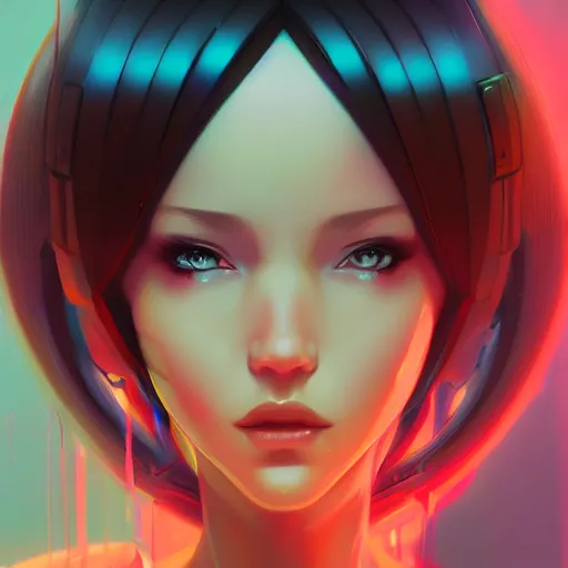 Image similar to portrait of a beautiful cybernetic woman, art by lois van baarle and ross tran and sam yang and ilya kuvshinov and guweiz, digital art, high detail, sharp focus, unreal engine 5, trending on artstation, deviantart, pinterest, 4 k uhd image