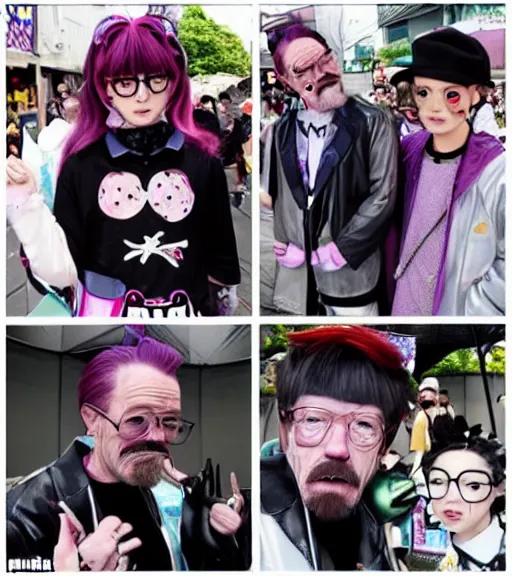 Prompt: walter white!!!, dressed in harajuku style