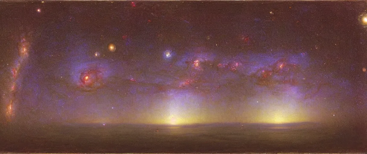 Image similar to a vast galaxy by Frederic Edwin Church