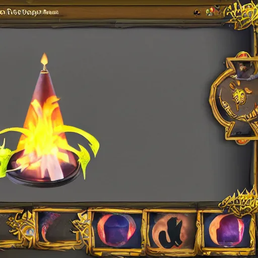 Prompt: RuneScape party hat on fire