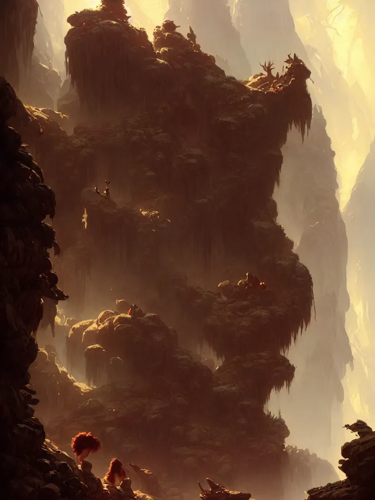 Image similar to cave troll by bayard wu, anna podedworna, gaston bussiere, greg rutkowski