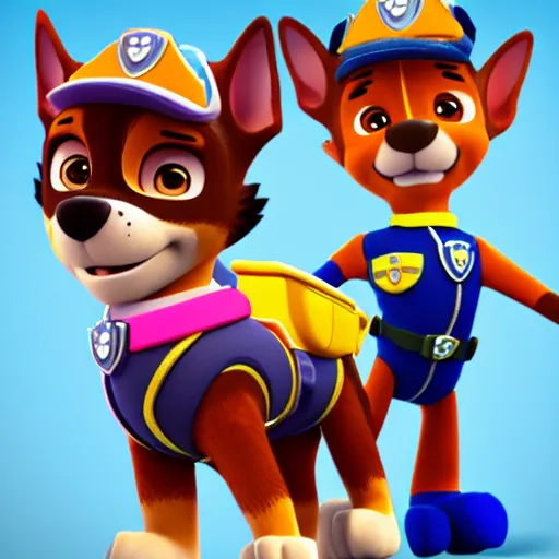 Prompt: Pawpatrol as Humans 4K ultra realistic artstationHD.