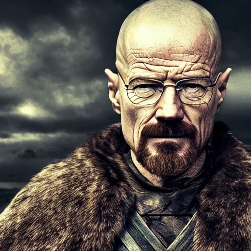 Prompt: Walter White in Vikings4K quality super realistic