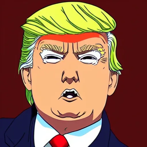 Image similar to donald trump as an anime character