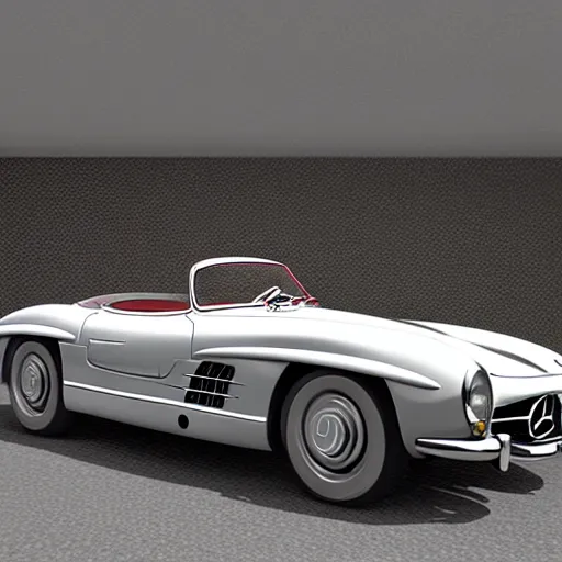 Prompt: mercedes benz 3 0 0 sl full cgi