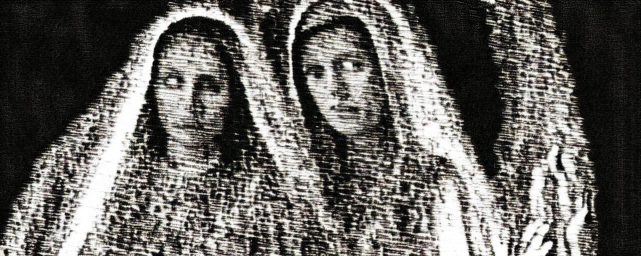 Image similar to vhs static overlay of marian apparition, vhs, 1 9 9 0, highly realistic, highly detailed, vhs noise static, black and white, vhs glitch