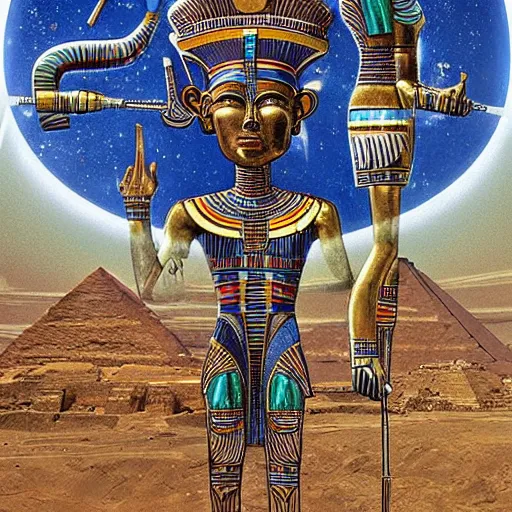 The Annunaki have returned to Egypt wearing space | Stable Diffusion ...