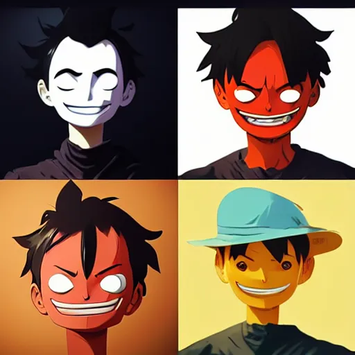 Image similar to face icon stylized minimalist luffy behance hd by jesper ejsing, by rhads, makoto shinkai and lois van baarle, ilya kuvshinov, rossdraws global illumination