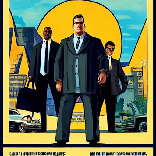 Image similar to Lemony Snicket on the poster for gta 6, gta style, detailed, shadows