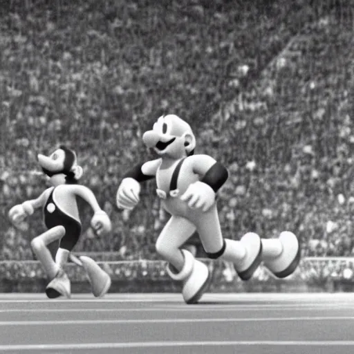 Image similar to mario!!!! and sonic!!!! at the 1 9 3 6 olympic games