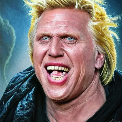 Prompt: hyperrealistic mixed media high resolution painting of Gary Busey as the Emperor from Star Wars, stunning 3d render inspired art by Jamie Salmon and WForrest and Greg Rutkowski, perfect facial symmetry, dim volumetric lighting, 8k octane beautifully detailed render, full body shot, post-processing, extremely hyper-detailed, intricate, epic composition, highly detailed attributes, highly detailed atmosphere, cinematic lighting, masterpiece, trending on artstation, very very detailed, masterpiece, stunning, flawless completion, lifelike texture, perfection,