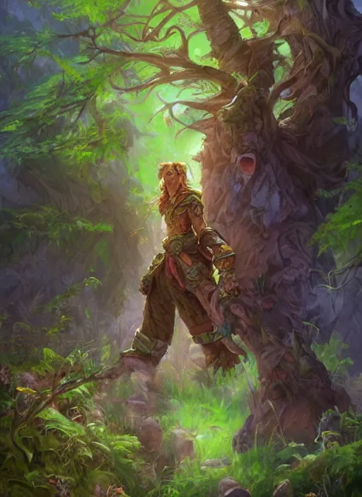 Image similar to treant birch, dndbeyond, bright, colourful, realistic, dnd character portrait, full body, pathfinder, pinterest, art by ralph horsley, dnd, rpg, lotr game design fanart by concept art, behance hd, artstation, deviantart, hdr render in unreal engine 5