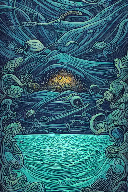 Image similar to The sea by Dan Mumford