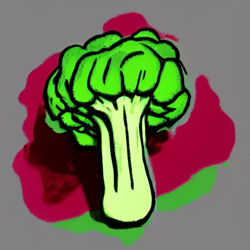 Prompt: a brocolli by andy warhol, digital art, trending on artstation