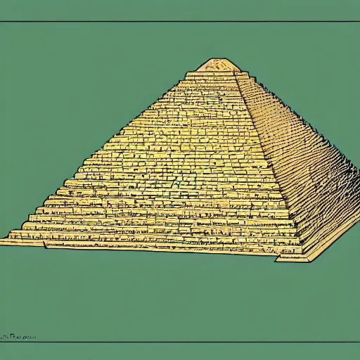 Prompt: pyramid ziggurat built around atop a gigantic turtle tortoise highly detailed concept art schematic golden hour Laurie Greasley